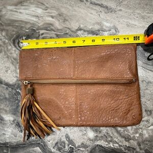 Cognac handbag Clutch Crossbody Tassel bag
